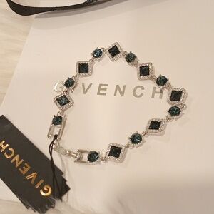 Givenchy Silver and Blue Bracelet